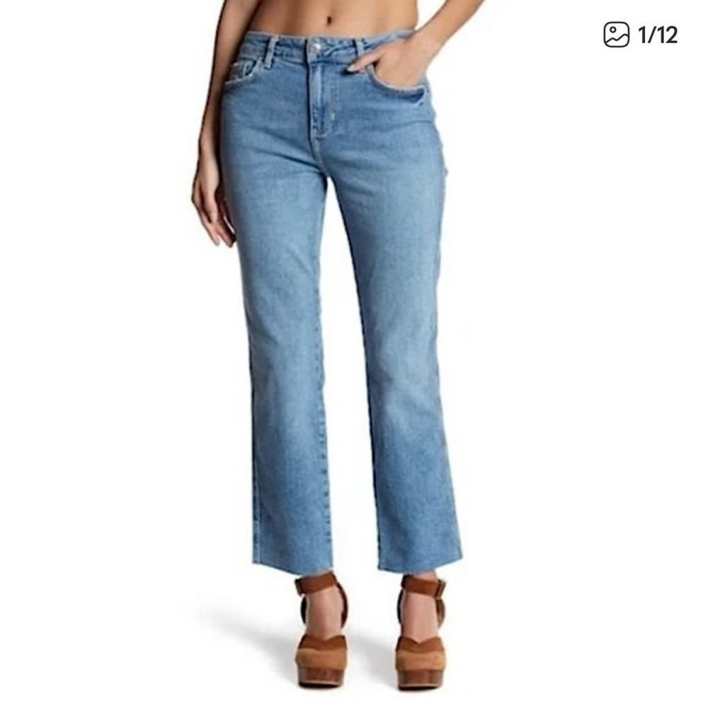 Free People Girlfriend Straight Leg Jeans Ankle Cropped Women's Size 30L 30 Long
